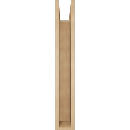 Ekena Millwork - BKTUR0554X24X36MRC05RCPR - Timberthane Faux Wood Merced Style Bracket w/ Offset Brace, Block Ends, 5 1/2"W x 24"D x 36"H, Primed Tan