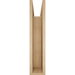 Ekena Millwork - BKTUR0554X26X26MRC05RCPR - Timberthane Faux Wood Merced Style Bracket w/ Offset Brace, Block Ends, 5 1/2"W x 26"D x 26"H, Primed Tan