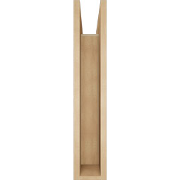 Ekena Millwork - BKTUR0554X26X30MRC05RCPR - Timberthane Faux Wood Merced Style Bracket w/ Offset Brace, Block Ends, 5 1/2"W x 26"D x 30"H, Primed Tan