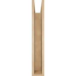 Ekena Millwork - BKTUR0554X26X34MRC05RCPR - Timberthane Faux Wood Merced Style Bracket w/ Offset Brace, Block Ends, 5 1/2"W x 26"D x 34"H, Primed Tan