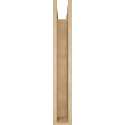 Ekena Millwork - BKTUR0554X26X38MRC05RCPR - Timberthane Faux Wood Merced Style Bracket w/ Offset Brace, Block Ends, 5 1/2"W x 26"D x 38"H, Primed Tan