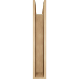 Ekena Millwork - BKTUR0554X28X32MRC05RCPR - Timberthane Faux Wood Merced Style Bracket w/ Offset Brace, Block Ends, 5 1/2"W x 28"D x 32"H, Primed Tan