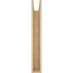 Ekena Millwork - BKTUR0554X28X40MRC05RCPR - Timberthane Faux Wood Merced Style Bracket w/ Offset Brace, Block Ends, 5 1/2"W x 28"D x 40"H, Primed Tan