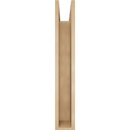Ekena Millwork - BKTUR0554X30X36MRC05RCPR - Timberthane Faux Wood Merced Style Bracket w/ Offset Brace, Block Ends, 5 1/2"W x 30"D x 36"H, Primed Tan
