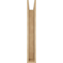 Ekena Millwork - BKTUR0554X30X38MRC05RCPR - Timberthane Faux Wood Merced Style Bracket w/ Offset Brace, Block Ends, 5 1/2"W x 30"D x 38"H, Primed Tan