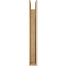 Ekena Millwork - BKTUR0554X30X42MRC05RCPR - Timberthane Faux Wood Merced Style Bracket w/ Offset Brace, Block Ends, 5 1/2"W x 30"D x 42"H, Primed Tan
