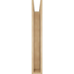 Ekena Millwork - BKTUR0554X32X38MRC05RCPR - Timberthane Faux Wood Merced Style Bracket w/ Offset Brace, Block Ends, 5 1/2"W x 32"D x 38"H, Primed Tan