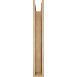 Ekena Millwork - BKTUR0554X32X40MRC05RCPR - Timberthane Faux Wood Merced Style Bracket w/ Offset Brace, Block Ends, 5 1/2"W x 32"D x 40"H, Primed Tan