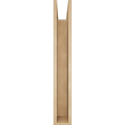 Ekena Millwork - BKTUR0554X34X38MRC05RCPR - Timberthane Faux Wood Merced Style Bracket w/ Offset Brace, Block Ends, 5 1/2"W x 34"D x 38"H, Primed Tan