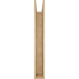 Ekena Millwork - BKTUR0554X34X40MRC05RCPR - Timberthane Faux Wood Merced Style Bracket w/ Offset Brace, Block Ends, 5 1/2"W x 34"D x 40"H, Primed Tan
