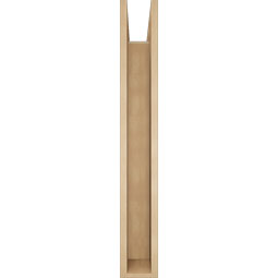 Ekena Millwork - BKTUR0554X36X40MRC05RCPR - Timberthane Faux Wood Merced Style Bracket w/ Offset Brace, Block Ends, 5 1/2"W x 36"D x 40"H, Primed Tan