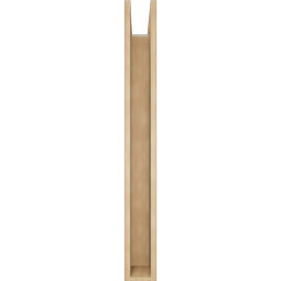 Ekena Millwork - BKTUR0554X36X48MRC05RCPR - Timberthane Faux Wood Merced Style Bracket w/ Offset Brace, Block Ends, 5 1/2"W x 36"D x 48"H, Primed Tan