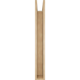 Ekena Millwork - BKTUR0554X38X44MRC05RCPR - Timberthane Faux Wood Merced Style Bracket w/ Offset Brace, Block Ends, 5 1/2"W x 38"D x 44"H, Primed Tan