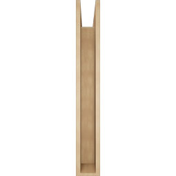 Ekena Millwork - BKTUR0554X40X40MRC05RCPR - Timberthane Faux Wood Merced Style Bracket w/ Offset Brace, Block Ends, 5 1/2"W x 40"D x 40"H, Primed Tan