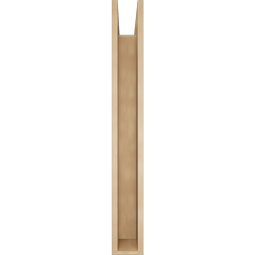 Ekena Millwork - BKTUR0554X40X44MRC05RCPR - Timberthane Faux Wood Merced Style Bracket w/ Offset Brace, Block Ends, 5 1/2"W x 40"D x 44"H, Primed Tan