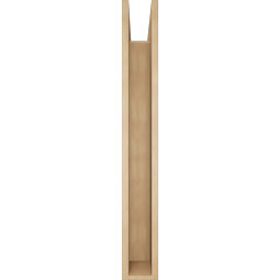 Ekena Millwork - BKTUR0554X42X42MRC05RCPR - Timberthane Faux Wood Merced Style Bracket w/ Offset Brace, Block Ends, 5 1/2"W x 42"D x 42"H, Primed Tan