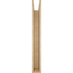 Ekena Millwork - BKTUR0554X44X44MRC05RCPR - Timberthane Faux Wood Merced Style Bracket w/ Offset Brace, Block Ends, 5 1/2"W x 44"D x 44"H, Primed Tan