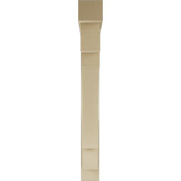Ekena Millwork - BKTUR0554X48X48MRC05RCPR - Timberthane Faux Wood Merced Style Bracket w/ Offset Brace, Block Ends, 5 1/2"W x 48"D x 48"H, Primed Tan