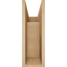 Ekena Millwork - BKTUR0756X18X22MRC05RCPR - Timberthane Faux Wood Merced Style Bracket w/ Offset Brace, Block Ends, 7 1/2"W x 18"D x 22"H, Primed Tan