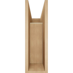 Ekena Millwork - BKTUR0756X20X24MRC05RCPR - Timberthane Faux Wood Merced Style Bracket w/ Offset Brace, Block Ends, 7 1/2"W x 20"D x 24"H, Primed Tan