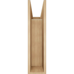 Ekena Millwork - BKTUR0756X22X30MRC05RCPR - Timberthane Faux Wood Merced Style Bracket w/ Offset Brace, Block Ends, 7 1/2"W x 22"D x 30"H, Primed Tan
