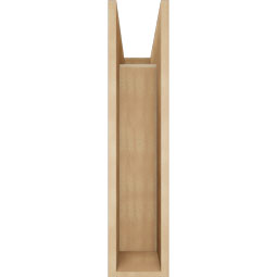 Ekena Millwork - BKTUR0756X22X34MRC05RCPR - Timberthane Faux Wood Merced Style Bracket w/ Offset Brace, Block Ends, 7 1/2"W x 22"D x 34"H, Primed Tan
