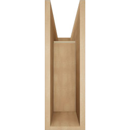 Ekena Millwork - BKTUR0756X24X24MRC05RCPR - Timberthane Faux Wood Merced Style Bracket w/ Offset Brace, Block Ends, 7 1/2"W x 24"D x 24"H, Primed Tan