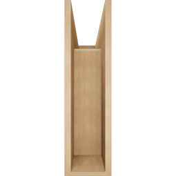Ekena Millwork - BKTUR0756X24X28MRC05RCPR - Timberthane Faux Wood Merced Style Bracket w/ Offset Brace, Block Ends, 7 1/2"W x 24"D x 28"H, Primed Tan