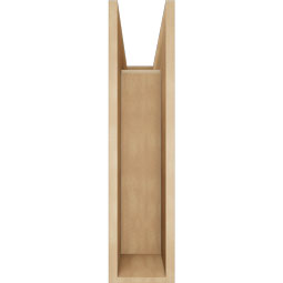 Ekena Millwork - BKTUR0756X24X32MRC05RCPR - Timberthane Faux Wood Merced Style Bracket w/ Offset Brace, Block Ends, 7 1/2"W x 24"D x 32"H, Primed Tan