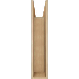 Ekena Millwork - BKTUR0756X24X36MRC05RCPR - Timberthane Faux Wood Merced Style Bracket w/ Offset Brace, Block Ends, 7 1/2"W x 24"D x 36"H, Primed Tan