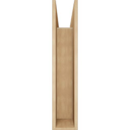 Ekena Millwork - BKTUR0756X26X38MRC05RCPR - Timberthane Faux Wood Merced Style Bracket w/ Offset Brace, Block Ends, 7 1/2"W x 26"D x 38"H, Primed Tan