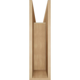 Ekena Millwork - BKTUR0756X28X28MRC05RCPR - Timberthane Faux Wood Merced Style Bracket w/ Offset Brace, Block Ends, 7 1/2"W x 28"D x 28"H, Primed Tan