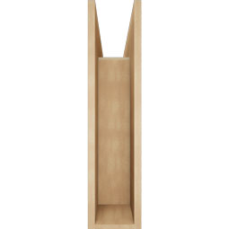 Ekena Millwork - BKTUR0756X28X32MRC05RCPR - Timberthane Faux Wood Merced Style Bracket w/ Offset Brace, Block Ends, 7 1/2"W x 28"D x 32"H, Primed Tan