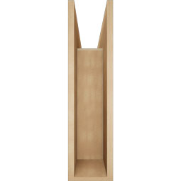 Ekena Millwork - BKTUR0756X30X30MRC05RCPR - Timberthane Faux Wood Merced Style Bracket w/ Offset Brace, Block Ends, 7 1/2"W x 30"D x 30"H, Primed Tan