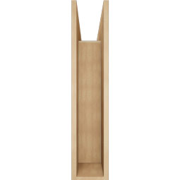 Ekena Millwork - BKTUR0756X30X36MRC05RCPR - Timberthane Faux Wood Merced Style Bracket w/ Offset Brace, Block Ends, 7 1/2"W x 30"D x 36"H, Primed Tan