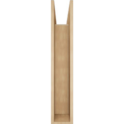 Ekena Millwork - BKTUR0756X30X42MRC05RCPR - Timberthane Faux Wood Merced Style Bracket w/ Offset Brace, Block Ends, 7 1/2"W x 30"D x 42"H, Primed Tan