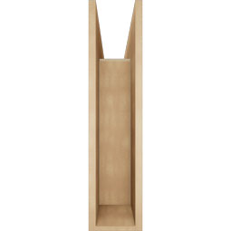 Ekena Millwork - BKTUR0756X32X32MRC05RCPR - Timberthane Faux Wood Merced Style Bracket w/ Offset Brace, Block Ends, 7 1/2"W x 32"D x 32"H, Primed Tan