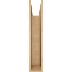 Ekena Millwork - BKTUR0756X32X38MRC05RCPR - Timberthane Faux Wood Merced Style Bracket w/ Offset Brace, Block Ends, 7 1/2"W x 32"D x 38"H, Primed Tan