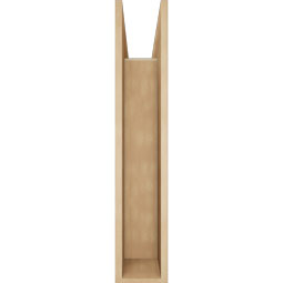 Ekena Millwork - BKTUR0756X32X40MRC05RCPR - Timberthane Faux Wood Merced Style Bracket w/ Offset Brace, Block Ends, 7 1/2"W x 32"D x 40"H, Primed Tan