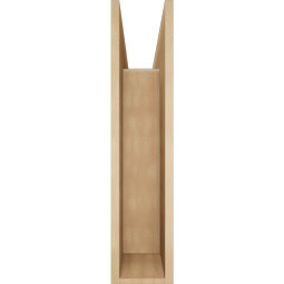 Ekena Millwork - BKTUR0756X34X34MRC05RCPR - Timberthane Faux Wood Merced Style Bracket w/ Offset Brace, Block Ends, 7 1/2"W x 34"D x 34"H, Primed Tan