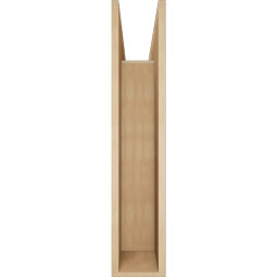 Ekena Millwork - BKTUR0756X34X38MRC05RCPR - Timberthane Faux Wood Merced Style Bracket w/ Offset Brace, Block Ends, 7 1/2"W x 34"D x 38"H, Primed Tan