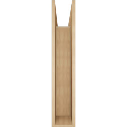 Ekena Millwork - BKTUR0756X34X40MRC05RCPR - Timberthane Faux Wood Merced Style Bracket w/ Offset Brace, Block Ends, 7 1/2"W x 34"D x 40"H, Primed Tan