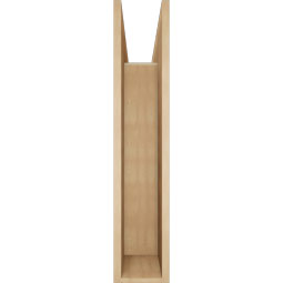Ekena Millwork - BKTUR0756X38X38MRC05RCPR - Timberthane Faux Wood Merced Style Bracket w/ Offset Brace, Block Ends, 7 1/2"W x 38"D x 38"H, Primed Tan