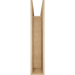 Ekena Millwork - BKTUR0756X40X40MRC05RCPR - Timberthane Faux Wood Merced Style Bracket w/ Offset Brace, Block Ends, 7 1/2"W x 40"D x 40"H, Primed Tan