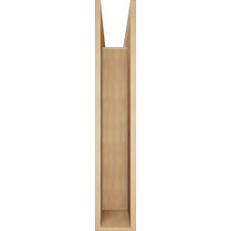 Ekena Millwork - BKTUR0756X42X42MRC05RCPR - Timberthane Faux Wood Merced Style Bracket w/ Offset Brace, Block Ends, 7 1/2"W x 42"D x 42"H, Primed Tan