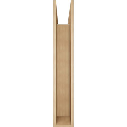 Ekena Millwork - BKTUR0756X46X46MRC05RCPR - Timberthane Faux Wood Merced Style Bracket w/ Offset Brace, Block Ends, 7 1/2"W x 46"D x 46"H, Primed Tan