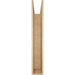 Ekena Millwork - BKTUR0756X48X48MRC05RCPR - Timberthane Faux Wood Merced Style Bracket w/ Offset Brace, Block Ends, 7 1/2"W x 48"D x 48"H, Primed Tan
