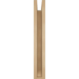 Ekena Millwork - BKTUR0352X16X24MRC06RCPR - Timberthane Faux Wood Merced Style Bracket w/ Offset Brace, Slat Ends, 3 1/2"W x 16"D x 24"H, Primed Tan