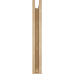 Ekena Millwork - BKTUR0352X16X28MRC06RCPR - Timberthane Faux Wood Merced Style Bracket w/ Offset Brace, Slat Ends, 3 1/2"W x 16"D x 28"H, Primed Tan