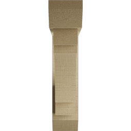 Ekena Millwork - BKTUROMRC22 - Timberthane Rough Cedar Faux Wood Merced Slat Bracket w/ Offset Brace